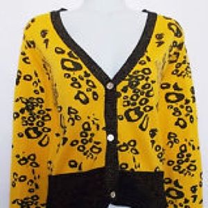 Gold Cheetah print sweater
